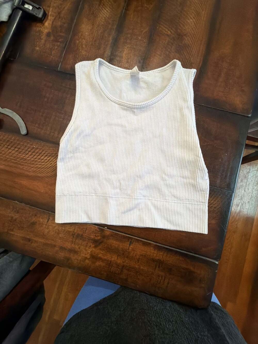 Yogalicious Ribbed Crop Top Size S White